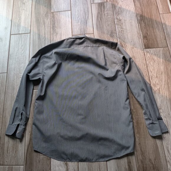 Versace Classic V2 Men’s Gray Check Dress Shirt 17.5 35/36 - Picture 7 of 9